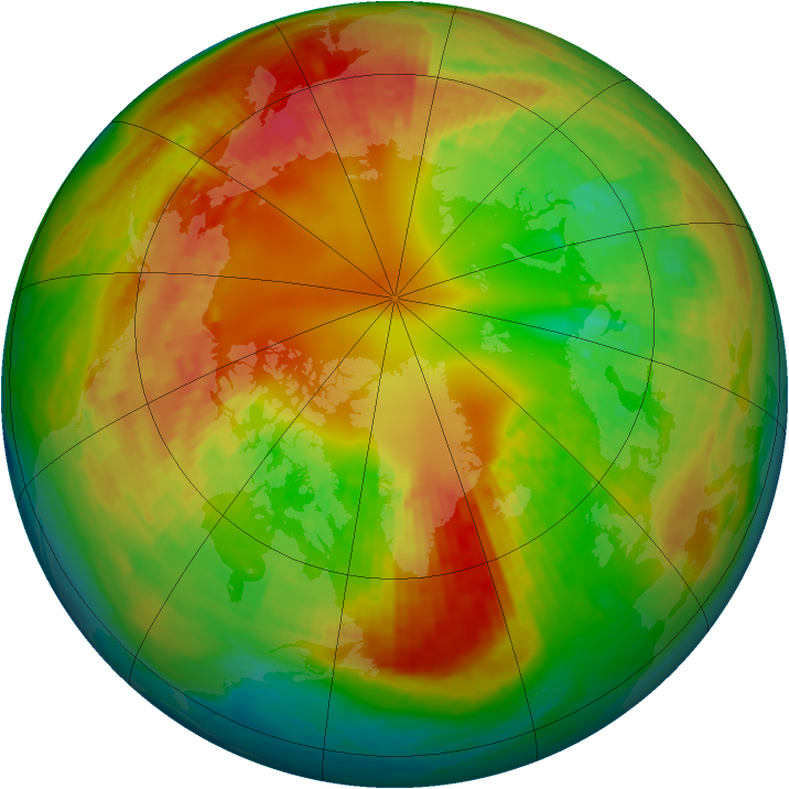 Arctic ozone map for 17 February 2003